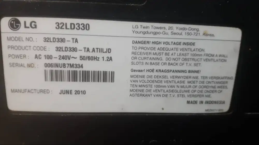 Jual TV LG ( Nego tipis )