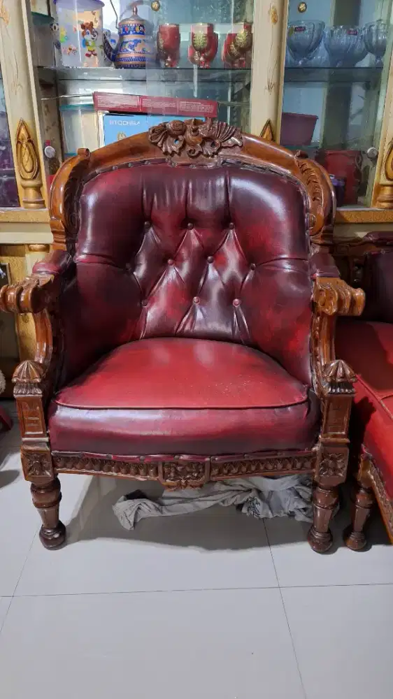 Bangku sofa kayu jati