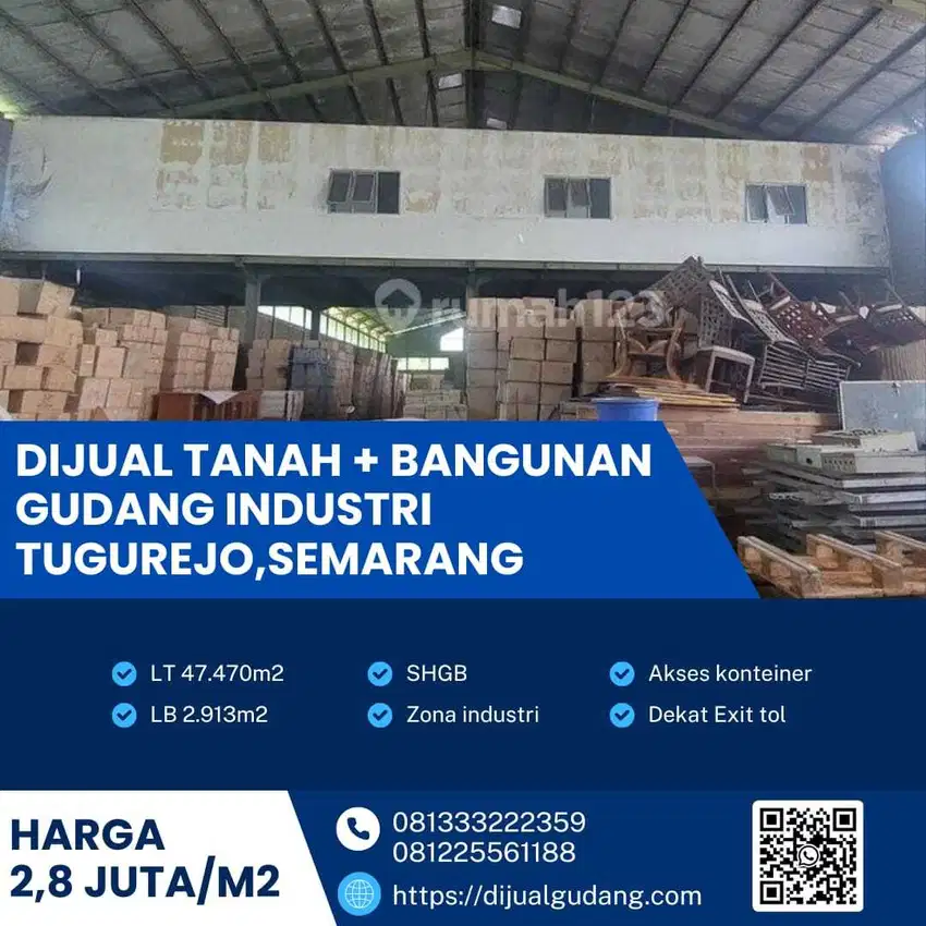 Aset Strategis! Lahan + Gudang 4,7 Ha di Semarang