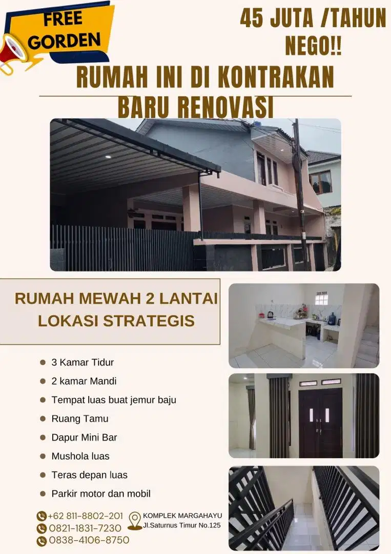 RUMAH DI KONTRAKAN,BARU RENOVASI : ini langsung sama owner yaa