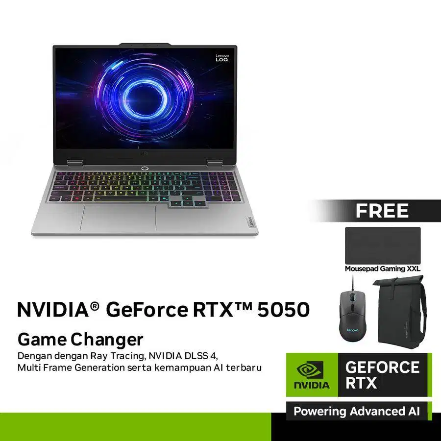 LENOVO LOQ 15IRX10 NVIDIA GeForce RTX 5050 - i5-13450HX 512GB SSD 12GB