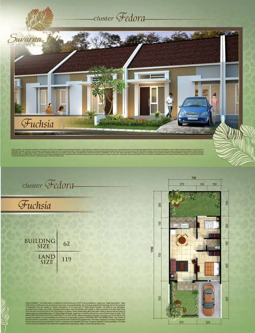Dijual Rumah Type Fuchsia Cluster Fedora, Suvarna Sutera