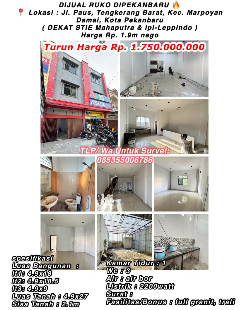 JUAL RUKO JL PAUS