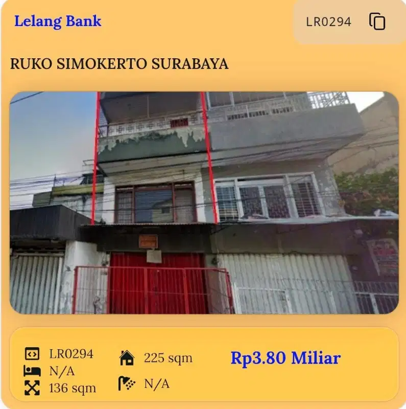 Ruko Simokerto Surabaya JL Kenjeran