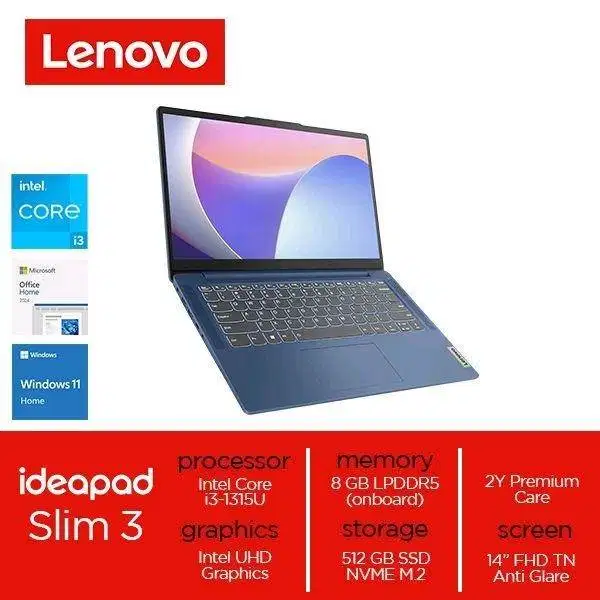 Lenovo IdeaPad Slim 3i 14IRU8 Core i3-1315U 8GB 512GB W11 OHS