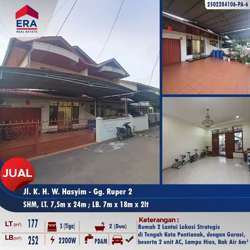 Dijual 1 unit rumah siap pakai di Jl. K.H.A.Dahlan - Gg. Ruper 2