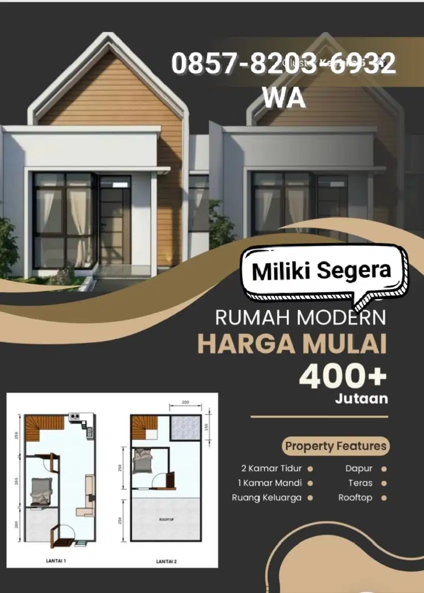 Jual murah rumah minimalis 2 lantai lokasi dekat Stasiun Cakung