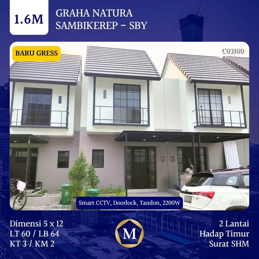 Rumah Baru Graha Natura Lontar dkt Citraland GWALK Pakuwon Mall PTC