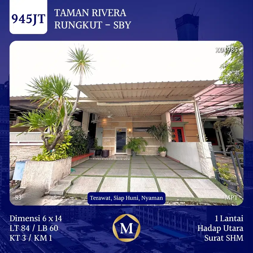 Rumah Murah Taman Rivera Gunung Anyar dkt Rungkut UPN Purimas Medokan