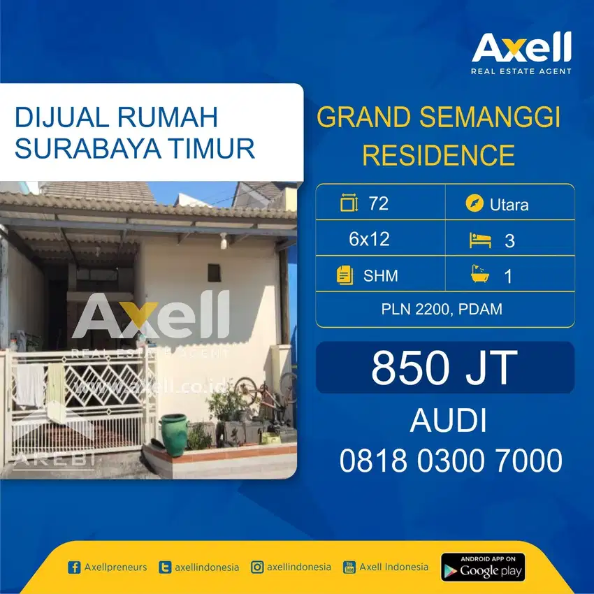 Rumah Grand Semanggi Residence Dijual