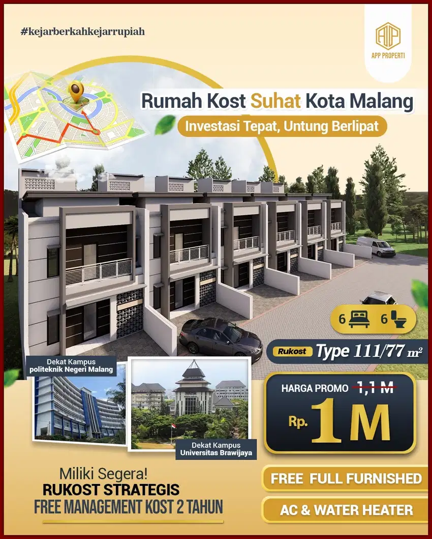 Rumah Kost Eksklusif di Malang – 5 menit UB