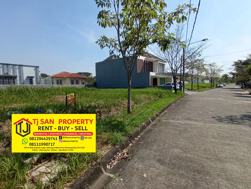 Kavling Premium Luas 304 m² Taman Simpruk Lippo Cikarang, 4.3 juta/m²!