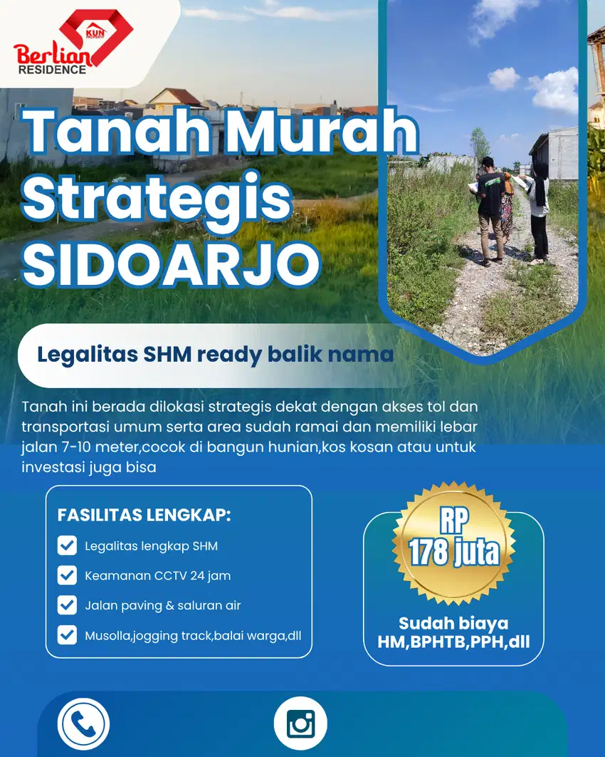 TANAH GEDANGAN STRATEGIS SUDAH SHM
