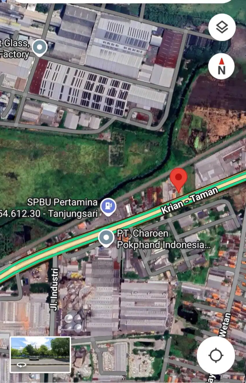 dijual tanah raya gilang cocok untuk kantor dan gudang