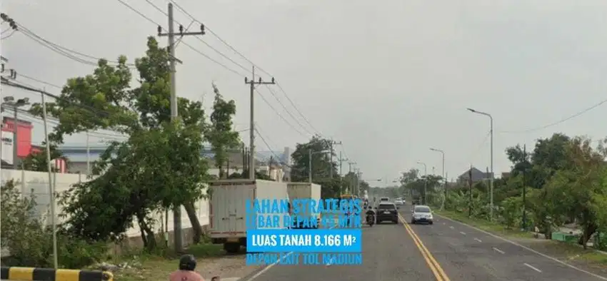JUAL Tanah LD 45 mtr , Sltn Gerbang TOL Dumpil MADIUN Sipp