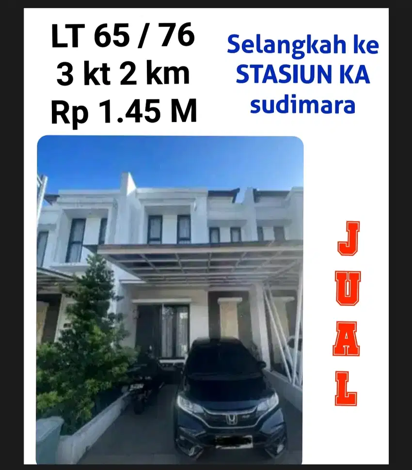 Jual rumah cluster selangkah ke stasiun kereta Sudimara dkt Bintaro