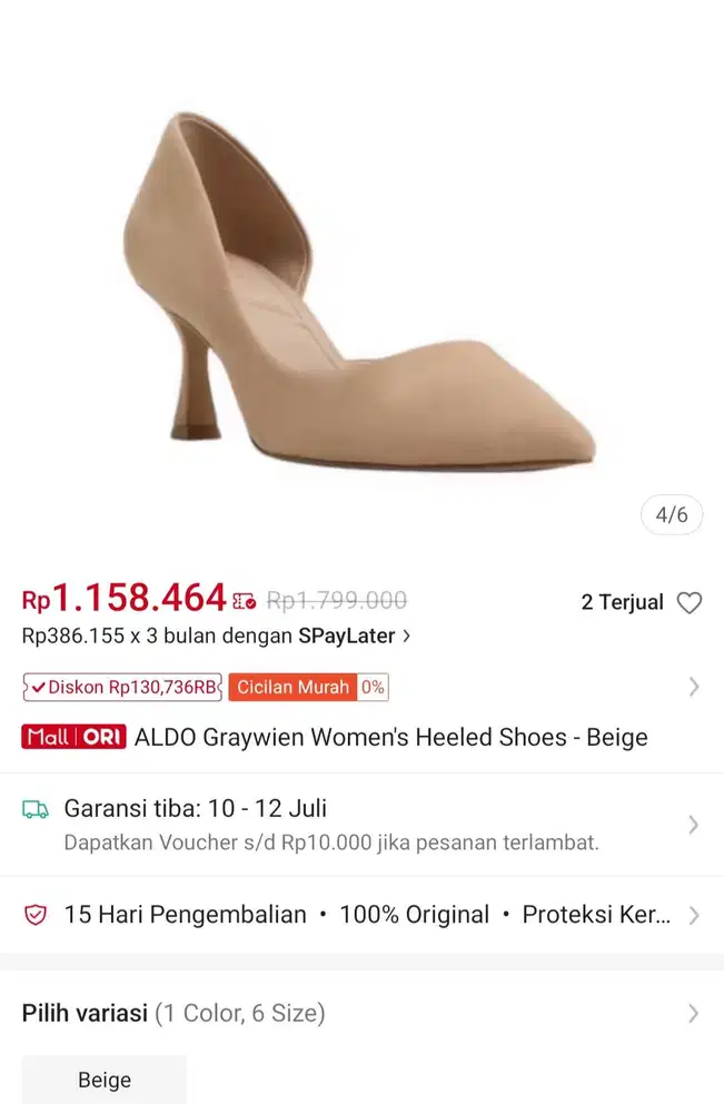 ALDO Graywien Women's Heeled Shoes - Beige