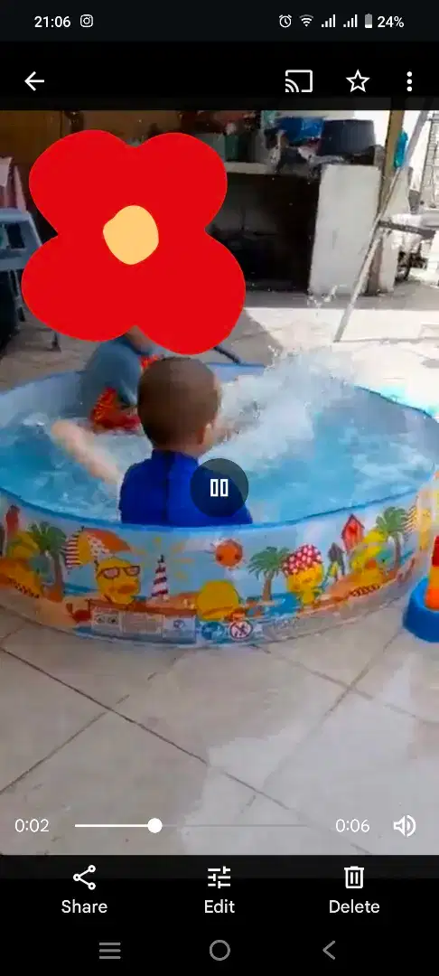 kolam renang Intex tanpa pompa