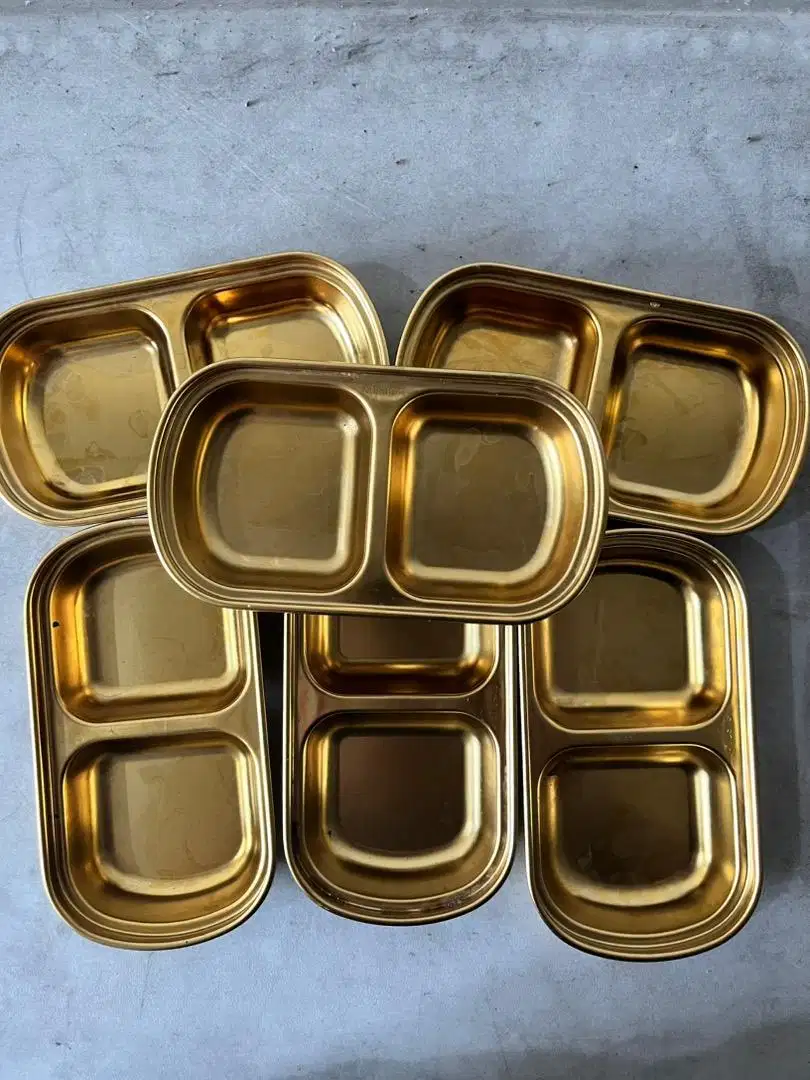 Piring Saos Stainless Gold