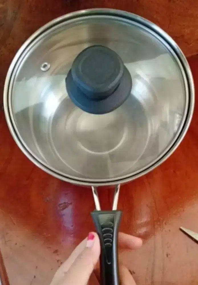 Panci Susu Stainless Steel + Tutup Kaca