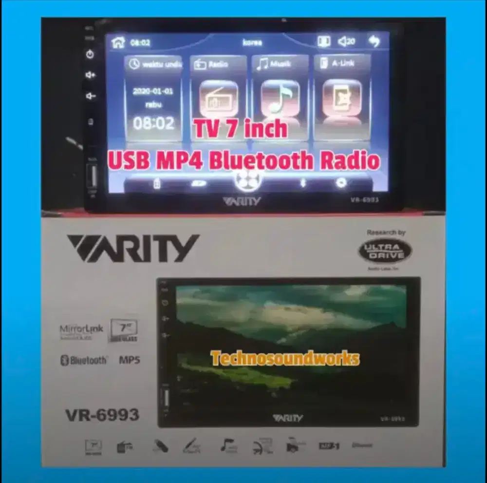 TV 7 in Semi Android USB Bluetooth Sound double din paket audio Tape