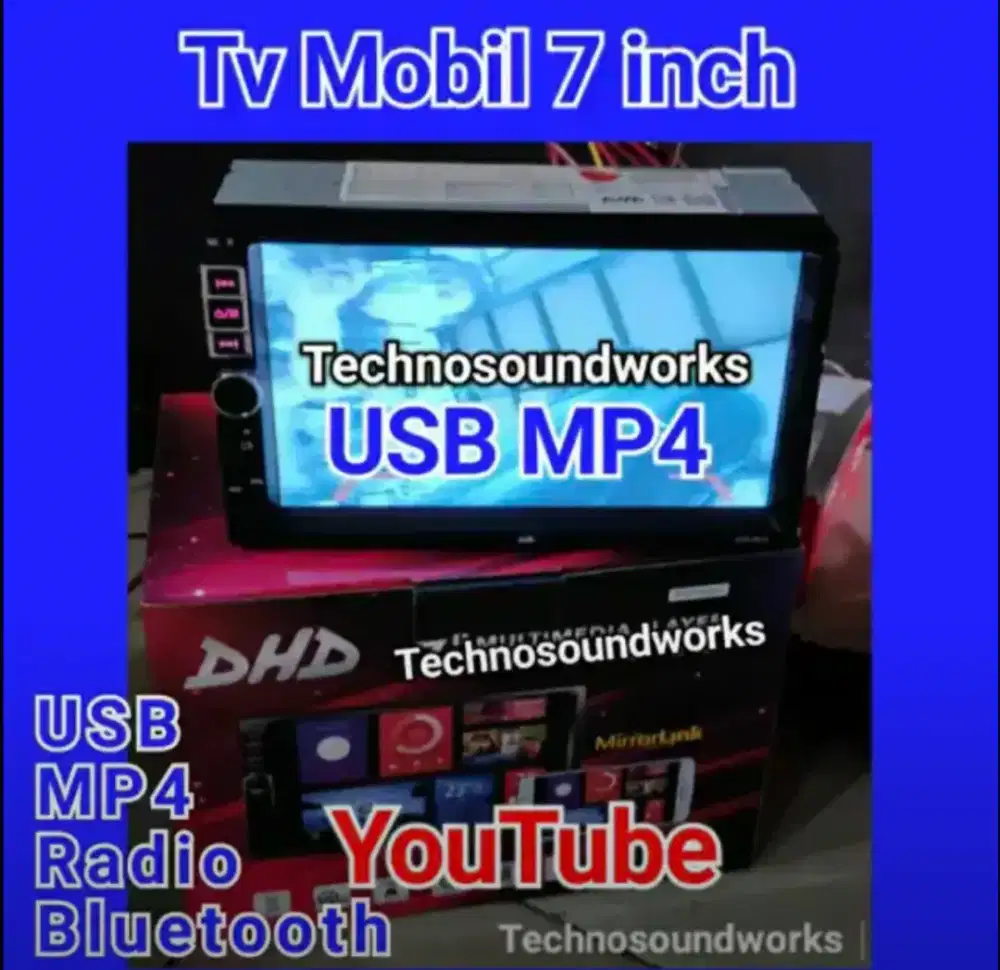 TV mobil 7 inch Android Semi tape audio usb Paket Sound double din