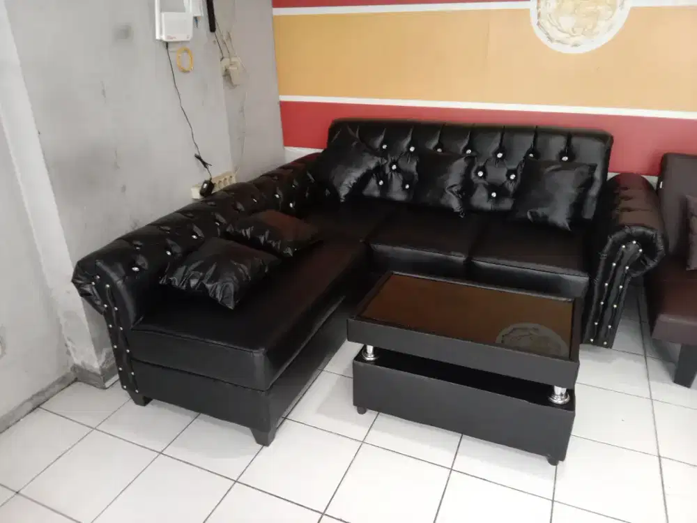Sofa L kancing barang baru