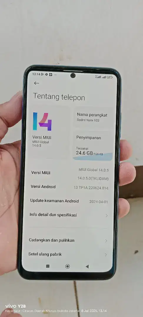 Redmi not. 10S. Resmi 8+5/128 pmkyan ja nfc