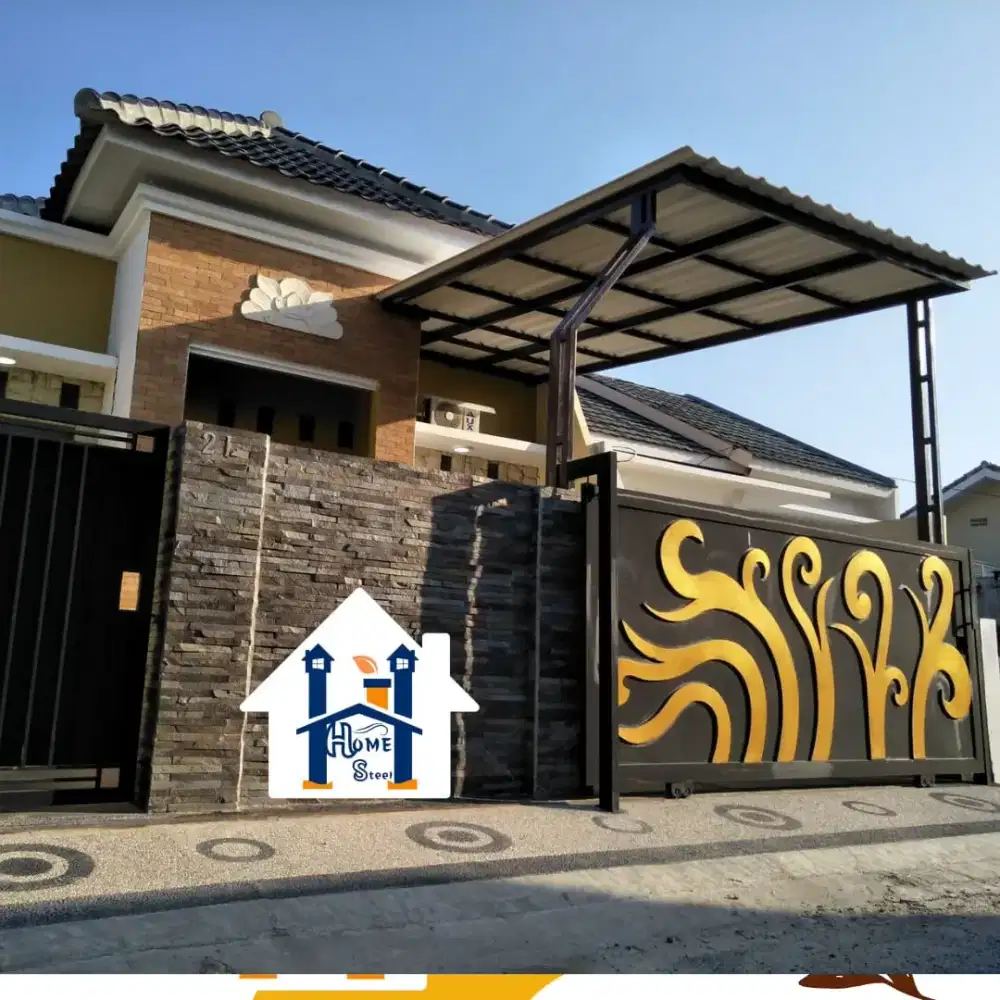 Bengkel las Lampung tralis kanopi pintu pagar gerbang tangga