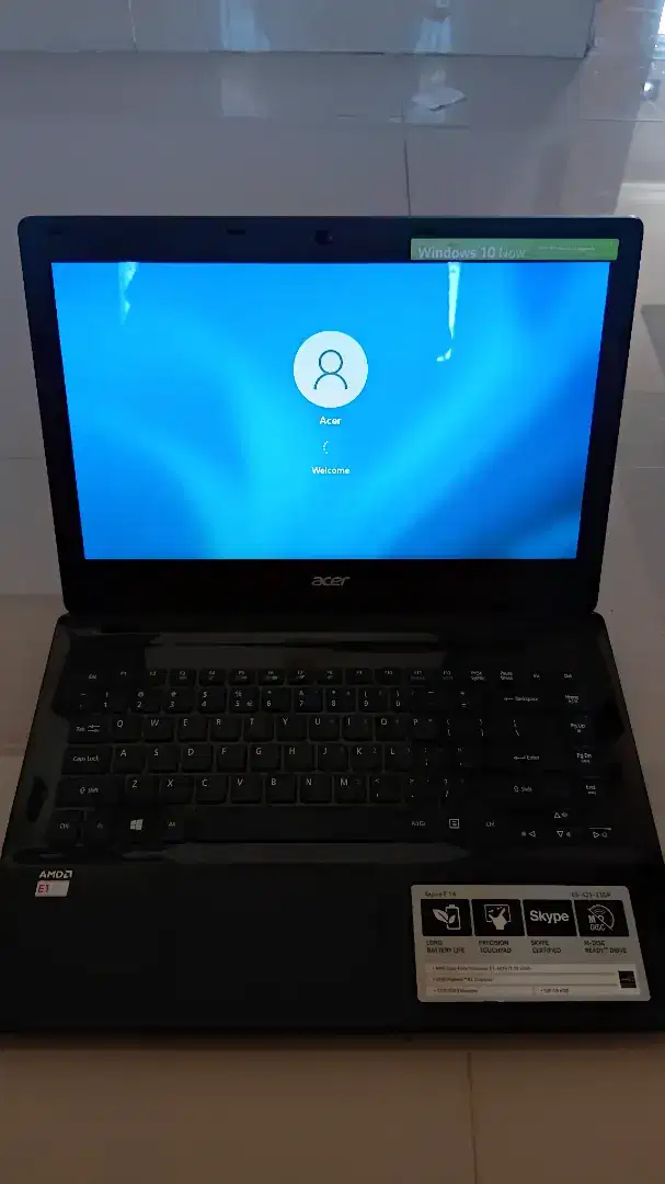 Acer Aspire E 14 Processor AMD E1-6010 RAM 6GB Penyimpanan 500GB HDD