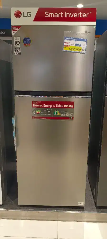 (Promo) Kulkas LG 2 Pintu 423L Warna Silver (Kredit Tanpa DP)