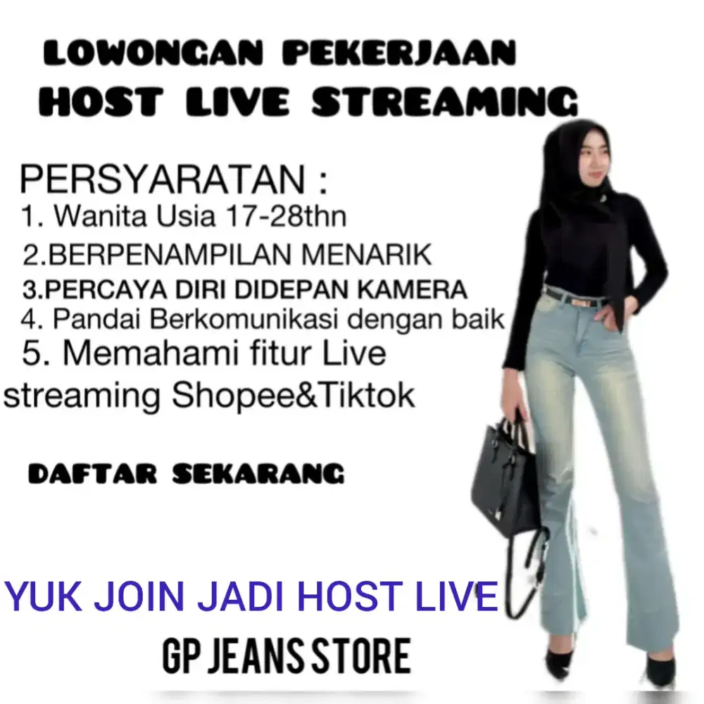 LOWONGAN HOST LIVE STREAMING