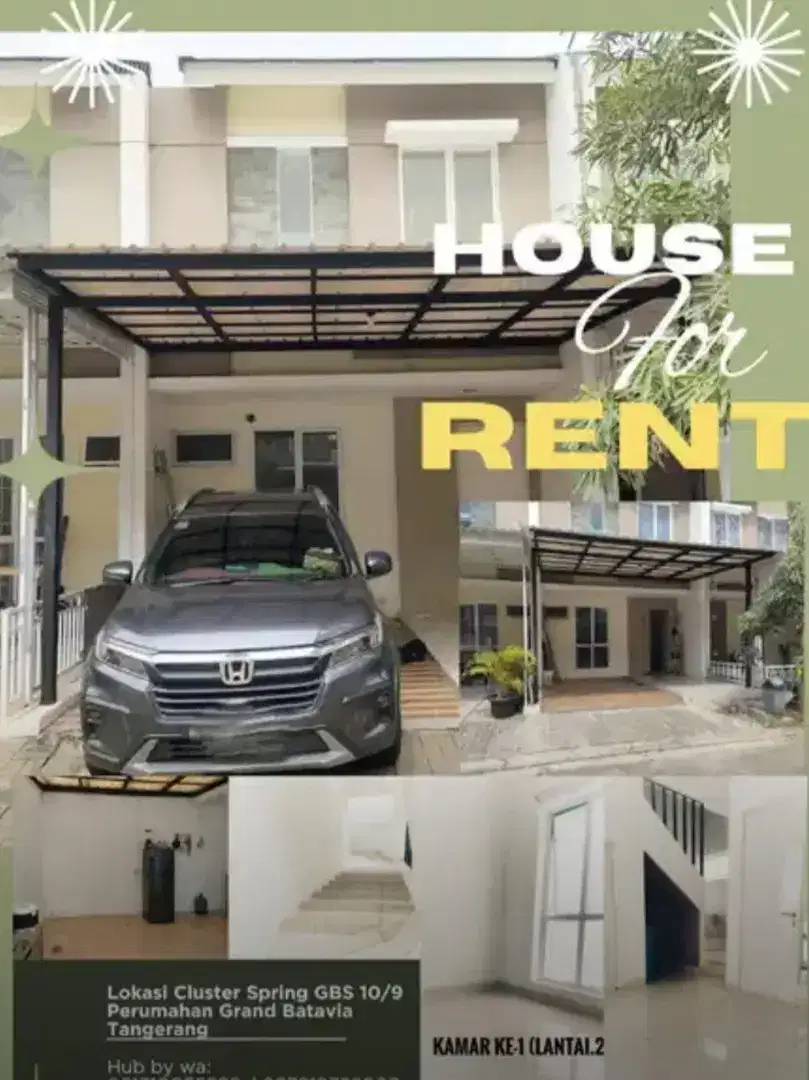 Kontrakkan Disewakan rumah Grand Batavia Cluster Spring