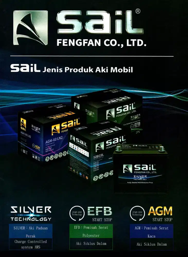 Aki SAIL - NS40Z ns40zl ns60 ns60l ns60ls 95D23L Q85 DIN 60 din 100