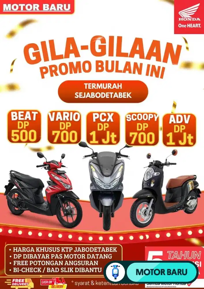 [Motor Baru] PROMO HONDA BEAT TERMURAH SEJABODETABEK!
