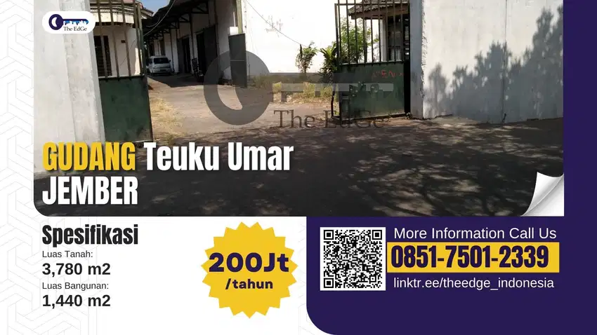 KHUSUS DISTRIBUTOR Gudang Murah 1000 m2 di Jember - The EdGe