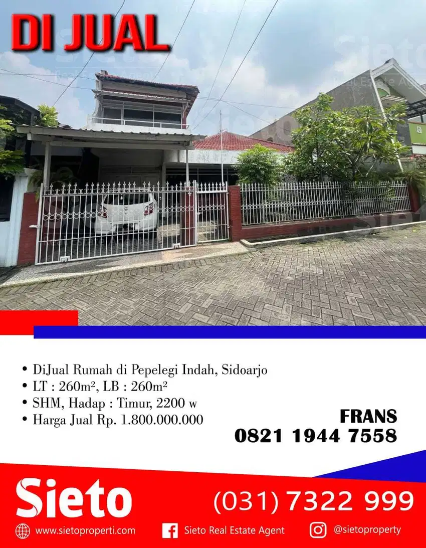 DiJual Rumah di Pepelegi Indah, Sidoarjo