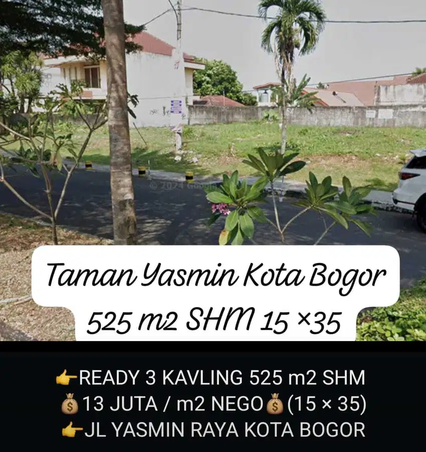TANAH KAVLING DI JALAN YASMIN RAYA PERUMAHAN TAMAN YASMIN KOTA BOGOR