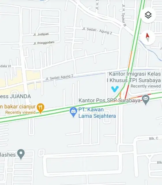 Tanah Dijual di Raya Juanda seberang Kawan Lama Sidoarjo