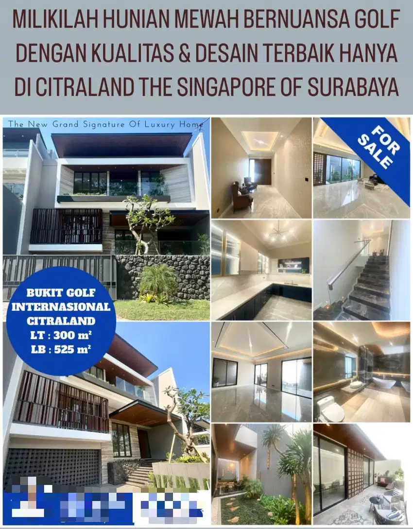 Citraland bukit golf internasional jual rumah new mewah semi furnish