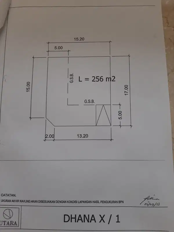 Dijual Kavling cluster Dhana Suvarna Sutera