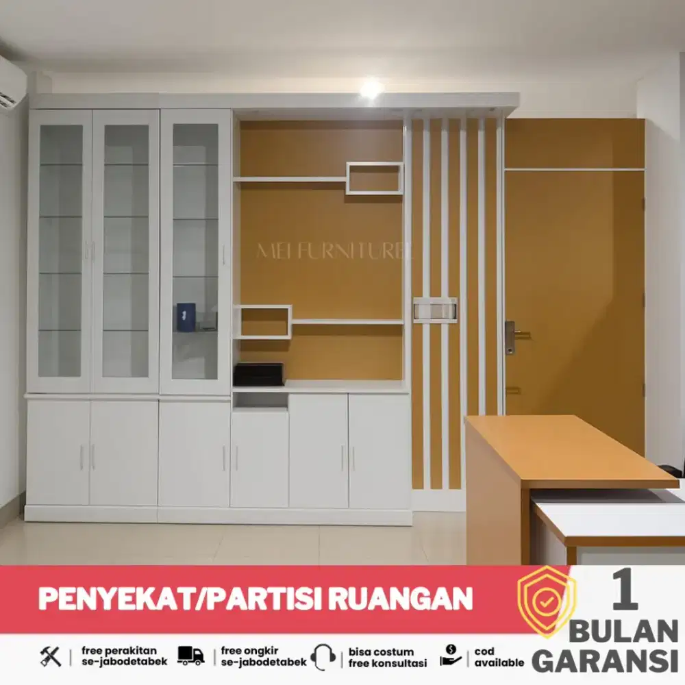 Lemari partisi/penyekat ruangan jumbo satu muka - Lemari ruang tamu