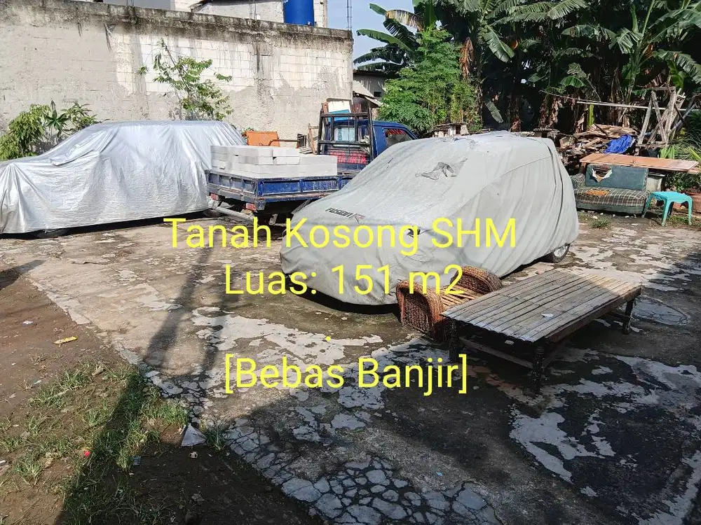 Jual tanah kosong SHM 151 m2 bebas banjir di Karang Tengah