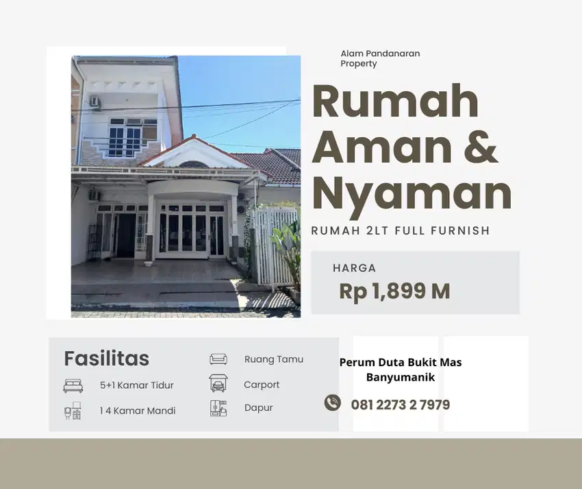 Rumah 2LT Siap Huni Build In Furnish Duta Bukit Mas Banyumanik