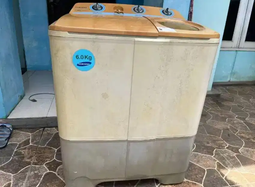 MESIN CUCI SAMSUNG 6 KG 2 Tabung Berfungsi Normal Tidak Pernah Service
