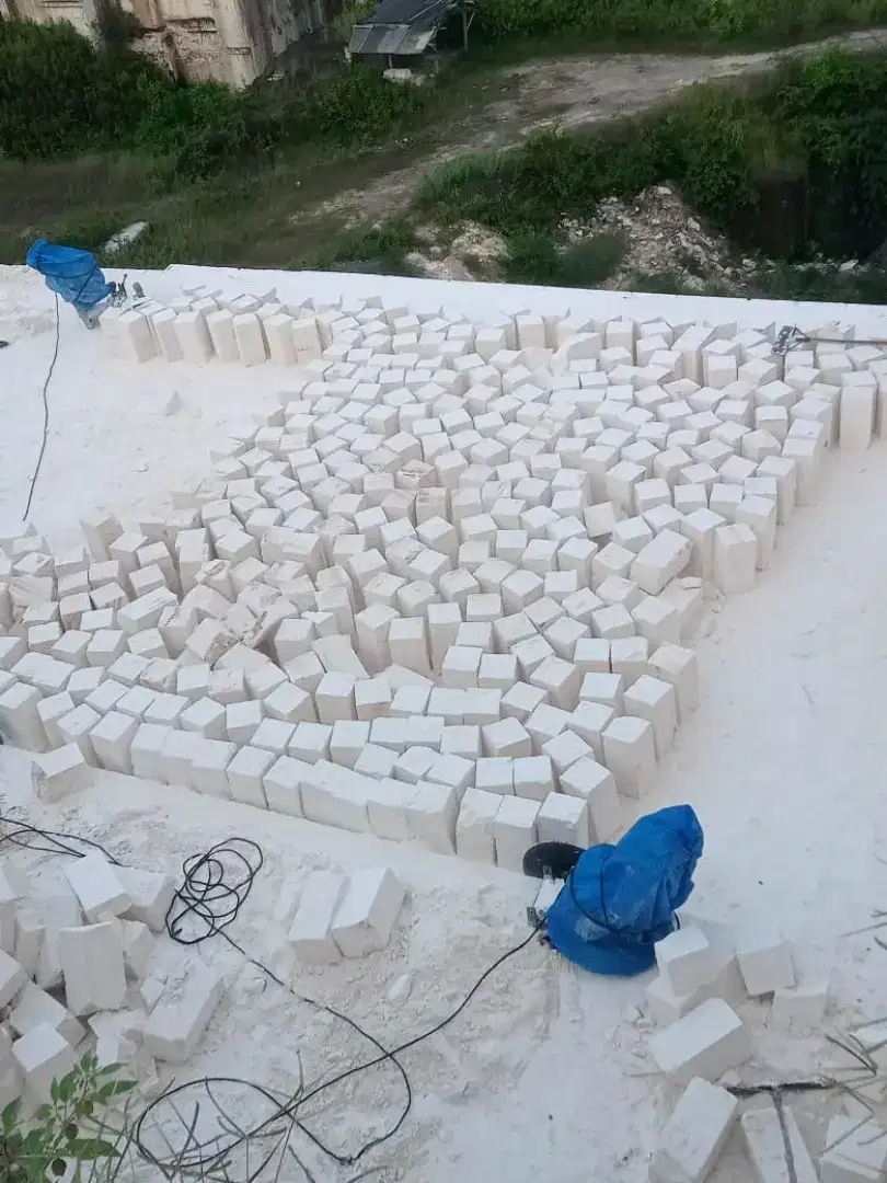 Batu kumbung buat pondasi
