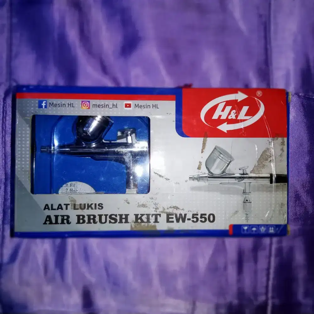 Air Brush Kit pen brush spray lukis merk H&L EW-550