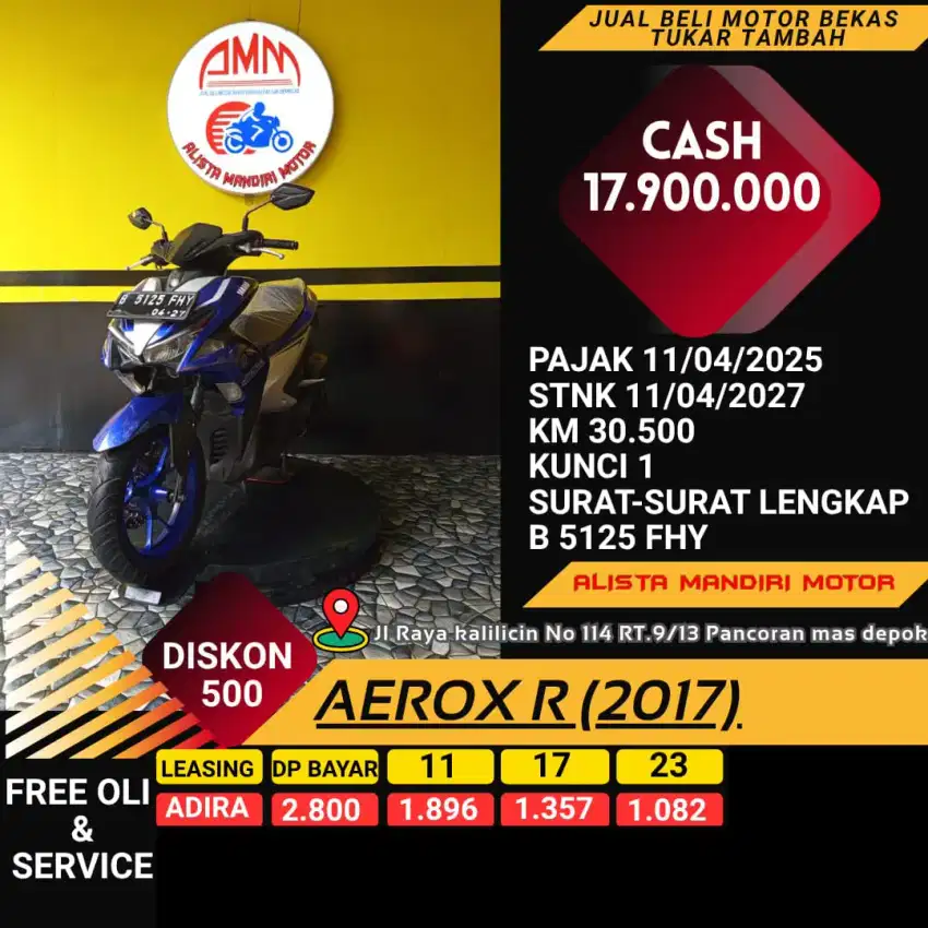 Aerox R 2017 unit cakep PR  di pajak aja ..bisa pakai paylater