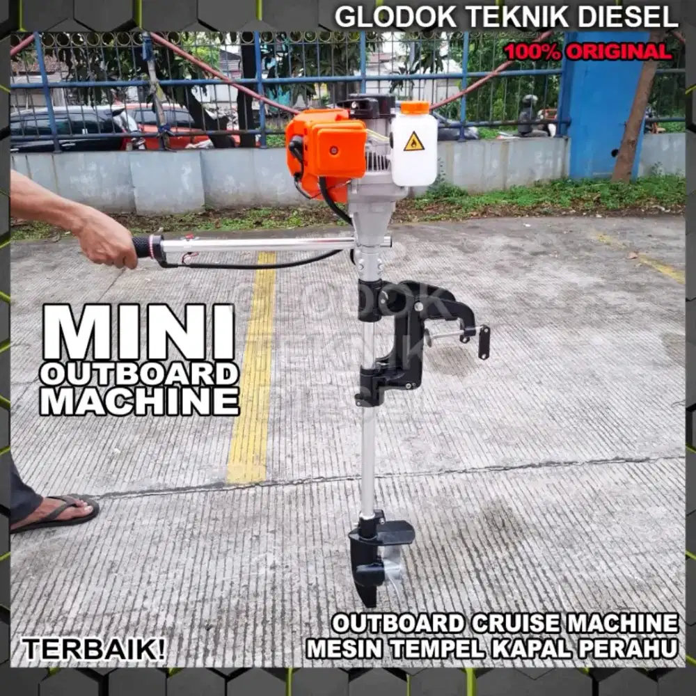 Mesin perahu tempel mini 2 tak