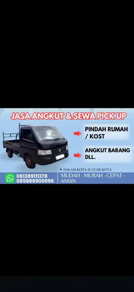 Sewa pickup dan jasa angkut murah Depok